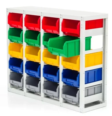 Метизный стеллаж с лотками 20 шт. Стелла-техник V3-20. Изображение №1