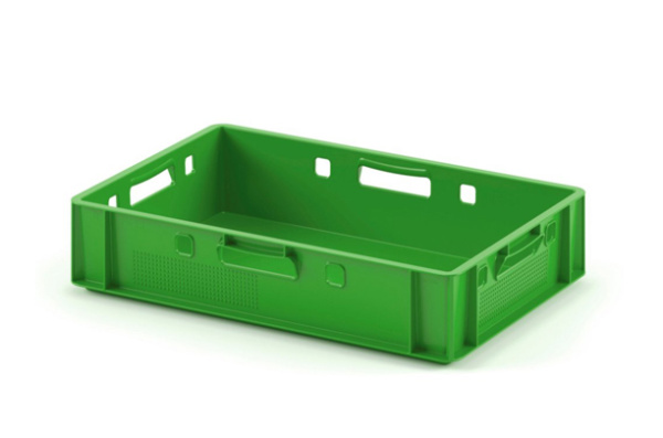 Фото пластиковый ящик для мяса морозостойкий iplast e1 12.421.r 600х400х120 зеленый на сайте www.kiit.ru в интернет-каталоге КИИТ ☎ +7(800) 707-07-45