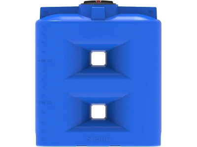 Пластиковая ёмкость S 1500 литров синяя прямоугольная . Изображение №2