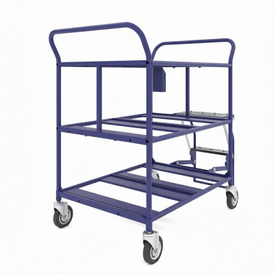 Тележка платформенная для ящиков RUSKLAD ТДЯ | 3 яруса, размеры 660×1055×950 мм. Изображение №3