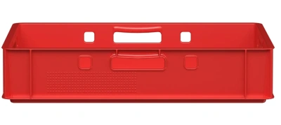 Пищевой ящик универсальный iPlast E1 FK-6412 (600х400х120 мм, красный, полиэтилен). Изображение №10