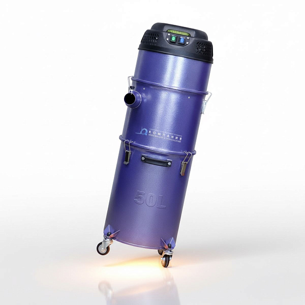 Модель идеально подходит для уборки больших объемов стружки, строительного мусора, металлических опилок, щебня и невоспламеняющихся жидкостей. Поток воздуха — 280 м³/ч, разрежение до 30 кПа. Оснащен двумя циклонами и моющимся HEPA-фильтром площадью 1,1 м²