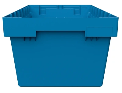 Вкладываемый контейнер INSTORE KV-5321 490x300x210 мм iPlast (голубой, со сплошным дном). Изображение №4