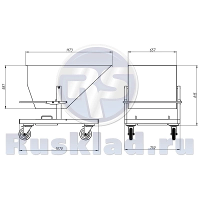 Тележка для сбора стружки и СОЖ. Изображение №2