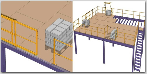 Фото мезонинные стеллажи (металлоконструкция на колоннах) на сайте www.kiit.ru в интернет-каталоге КИИТ ☎ +7(800) 707-07-45