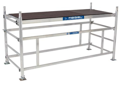 Разборные алюминиевые подмости Megal ПРА-700 (3,0 м, 0,7×2,0 м, 280 кг, 37 кг). Изображение №2