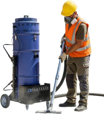 Промышленный пылесос Дастпром ПП-220/60.4-2,4 (60 л, 2,4 кВт, циклонный, HEPA). Изображение №1