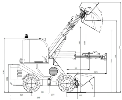 Мини-погрузчик шарнирно-сочлененный TAIAN DY840. Изображение №13