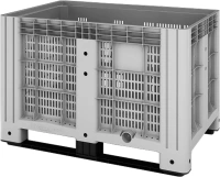 Фото контейнер sdbox 1208 ps 1200х800х800 мм перфорированный серый на полозьях на сайте www.kiit.ru в интернет-каталоге КИИТ ☎ +7(800) 707-07-45