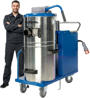 Промышленный пылесос VACTOOL LA30M60 (3000 Вт, 60 л, нержавеющая сталь, 380 м3/ч). Изображение №1