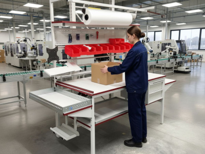 Упаковочный стол GRESSON КСР-1500 (1500x700 мм, регулировка высоты, расширенная комплектация). Изображение №5