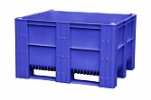 Контейнер BoxPallet 10-100-ОА-ACE-3 1200х1000х740 мм сплошной на 3-х полозьях синий