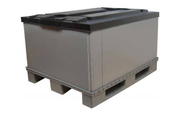 Фото контейнер р-вох н700 1200х800х860 мм сплошной разборный на п/паллет серый на сайте www.kiit.ru в интернет-каталоге КИИТ ☎ +7(800) 707-07-45