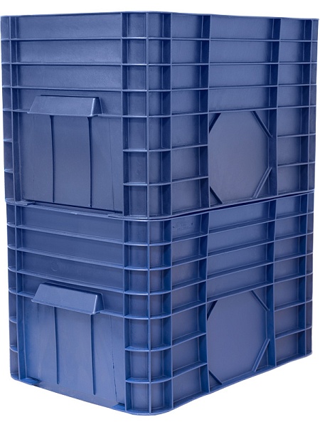 Фото ящик 710х500х455 синий на сайте www.kiit.ru в интернет-каталоге КИИТ ☎ +7(800) 707-07-45 Изображение №2