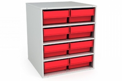 Кассетница для комплектующих и метизов в пластиковых ящиках 8 шт. Диком К-01/1. Изображение №1