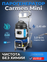 Парогенератор-пылесос Carmen Mini Tecnovap | 2.45 кВт, 6 бар, аквафильтр и сепаратор | Комплект Star