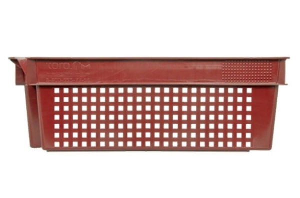 Фото ящик п/э 600х400х200 дно сплошн. стенки перф. красный, вес 1,5 кг на сайте www.kiit.ru в интернет-каталоге КИИТ ☎ +7(800) 707-07-45