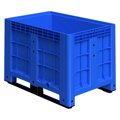 Большой контейнер на полозьях 1200x800x800 мм iPlast iBOX голубой (450 кг, 515 л, PE). Изображение №2