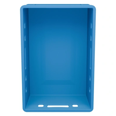 Пластиковый ящик для мяса E2 FK-6420 600х400х200 мм iPlast голубой ЭКО. Изображение №5
