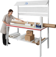 Купить упаковочный стол GRESSON КСУ-1800 | Базовый комплект: нижняя полка, ДРВ, планка для лотков, перфопанель