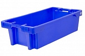 Рыбный синий ящик CRAEMER 800х400х225 конусный 25 кг/40 л с дренажными отверстиями