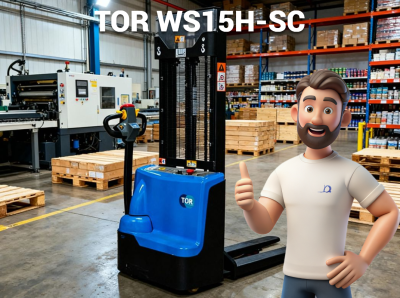 Самоходный штабелер TOR WS15H-2500SC 24/71 В/Ач 1,5 т 2,5 м. Изображение №2