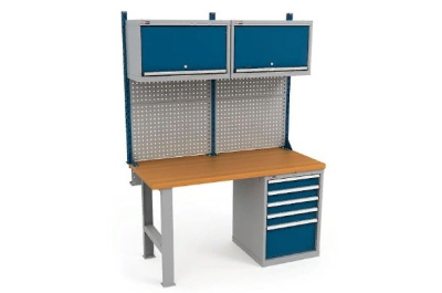 Верстак ДиКом ВС-150-04 с экраном ВС-150-Э2 и 2 Антресоли. Изображение №1