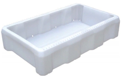 Ящик п/э рыбный 825х500х190 белый морозостойкий. Изображение №1