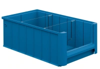 Полочный контейнер SK-4214 400х235х140 мм iPlast голубой с 2 поперечными перегородками