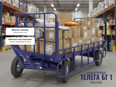 Большегрузная тележка БГ 1 1250х2500 (г/п 1500 кг). Изображение №7