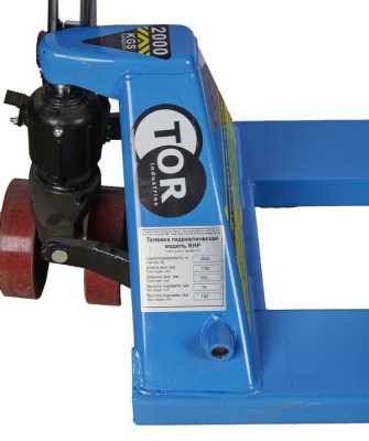 Тележка гидравлическая 2000 кг 1150 мм полиуретановые колеса TOR DF-III (серия S). Изображение №3