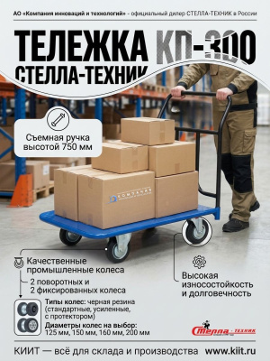 Тележка платформенная СТЕЛЛА-ТЕХНИК КП-300 125-И (600x900). Изображение №3