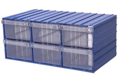 Контейнер с 6-ю выдвижными лотками Plastic Drawer 204x370x160 мм. Изображение №1