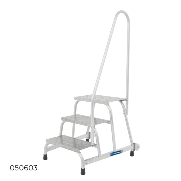 Фото передвижная монтажная подставка megal (тип 1) 3 ступени с одним поручнем на сайте www.kiit.ru в интернет-каталоге КИИТ ☎ +7(800) 707-07-45