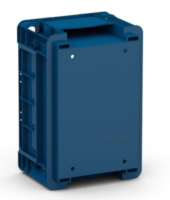 Пластиковый ящик VDA-RL-KLT 3147 297х198х147,5 мм iPlast голубой с дренажными отверстиями в дне. Изображение №2