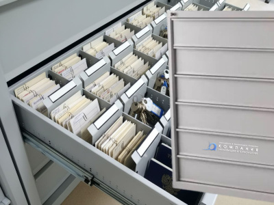 Шкаф картотечный ДиКом КД-536 | Широкий, 6 ящиков, формат А5/А6, нагрузка 50 кг на ящик. Изображение №4