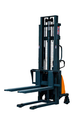 Штабелер гидравлический с электроподъемом XILIN 1.5 т 3.0 м CDD15B-E с раздвижными вилами. Изображение №4