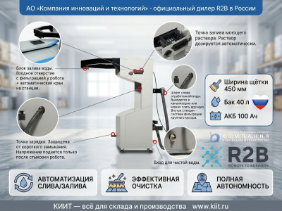 Российский робот-уборщик R2B MARK 2 SE (100 Ач, 860х610х980 мм, LiFePO4). Изображение №10