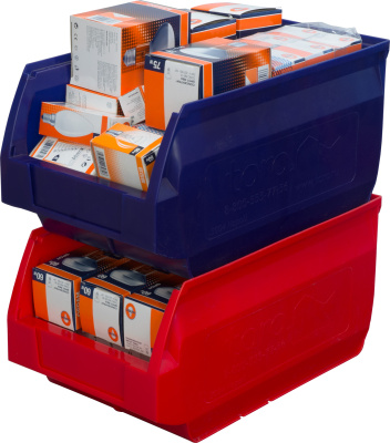 Ящик сплошной 400×230×200 мм, объем 18.4 л. красный. Изображение №7