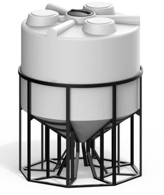 Емкость с полным сливом ЦКТ KV 5000 литров с обрешеткой . Изображение №12