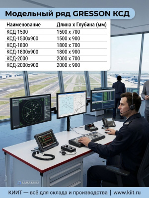 Комплект стола диспетчера GRESSON КСД (1500-2000 мм, 650-950 мм, нагрузка 300 кг). Изображение №6
