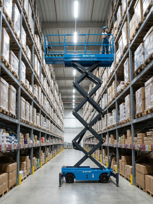 Самоходный электрический ножничный подъемник SKYER SPF1305 (500 кг, рабочая высота 13 м). Изображение №9