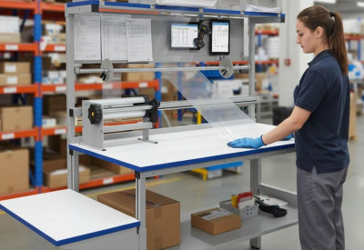 Упаковочный стол GRESSON КСР-1200 (1200x700 мм, регулировка высоты, расширенная комплектация). Изображение №13