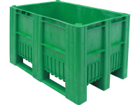 Фото крупногабаритный контейнер на полозьях boxpallet 1200х800х740 мм сплошной, арт. c-box 1208 s (740) зеленый на сайте www.kiit.ru в интернет-каталоге КИИТ ☎ +7(800) 707-07-45