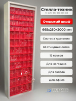Шкаф открытый Стелла-техник V-420-00-04-05-03 (665х250х2000)