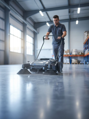 Ручная подметальная машина Xgroup S920 (механическая, 920 мм, 2800 м²/ч, бункер 55 л). Изображение №3