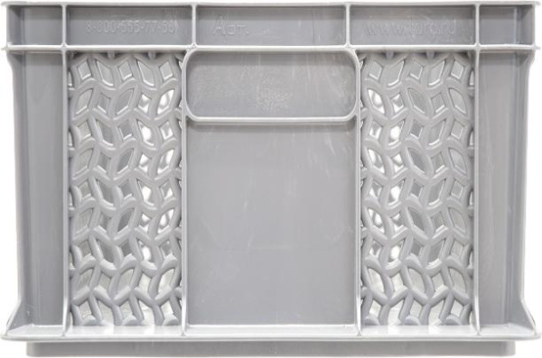 Фото пластиковый ящик 600х400х180 мм сплошное дно без ручек серый морозостойкий на сайте www.kiit.ru в интернет-каталоге КИИТ ☎ +7(800) 707-07-45