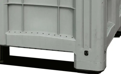 Контейнер SDBOX 1208 SS 1200х800х800 мм сплошной серый на полозьях. Изображение №2