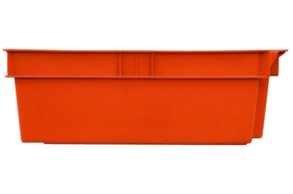 Фото ящик п/э мясной сплошной 600х400х200 красный с гладким дном, вес 1,7 кг на сайте www.kiit.ru в интернет-каталоге КИИТ ☎ +7(800) 707-07-45