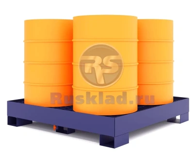 Поддон металлический для 4 бочек ПДБ 4 (1356х1356). Изображение №5